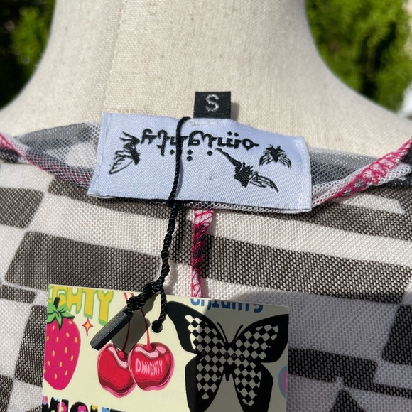 OMighty Mesh Long Sleeve Psychedelic Print Top Size Small - Picture 10 of 10